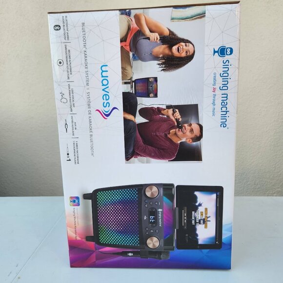 New Karaoke Singing Machine Portable Bluetooth Speaker Microphone Light Show Par - Picture 7 of 16